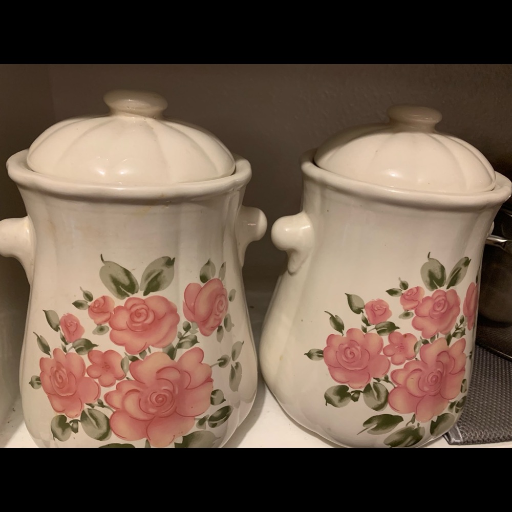Vintage Roseland jars/canister set by Gibson - Picture 3 of 6